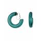Oorclips donker groene creolen | Donkergroene creolen zonder gaatjes | Fashion groene oorclips