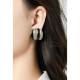 Oorclips | blauw goudkleurige strepen sierlijke fashion musthave