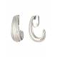 Oorclips | Zilverkleurig golvend design | Elegant statement