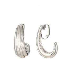 Oorclips | Zilverkleurig golvend design | Elegant statement