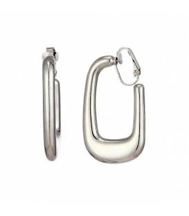 Oorclips | Zilverkleurig minimalistisch design | Moderne geometrische look
