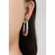 Oorclips | Zilverkleurig minimalistisch design | Moderne geometrische look