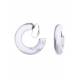 Oorclips creolen hanger | wit grijze creolen | fashion sieraden