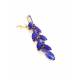 Oorclips | blauwe glas steentjes | Goudkleurige basis