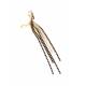 Oorclips | Donkerblauwe kristallen en baguette | Lang design
