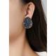 Oorclips | Paars glinsterend design | Goudkleurige afwerking