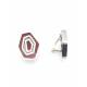 Oorclips | Geometrisch design met roodbruin | Culture Mix