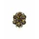 Geelbruine strass steentjes (Swarovski) oorclips