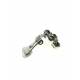 Geelbruine strass steentjes (Swarovski) oorclips