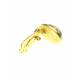 Ovale goudkleurige oorclips met parel hart en strass steentjes rand