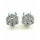 Heldere strass steentjes (Swarovski) oorclips