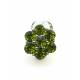 Groene strass steentjes (Swarovski) oorclips