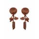Oorclips | Bruin boho design | Gevlochten en speels