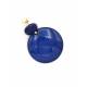 Oorclips | blauw oorclips met transparante hanger | Statement oorbellen