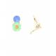 Oorclips | Mintgroen en lavendelblauw | Pastel retro