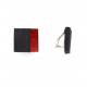 Oorclips zwart met rood parelmoer