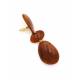 Oorclips | Bruin gemeleerd design | Organische vorm