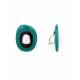 Oorclips | Groen zwart met zilver | Retro design