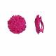 Fuchsia roze oorclips met een mooie motief