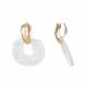 Trendy Witte Oorclips met Goudkleurig Oor Stukje - Must-Have Accessoire