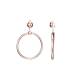 Rose gold oorclips met ronde hanger