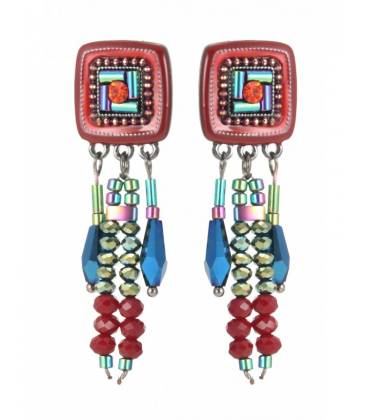 Stijlvolle Oorclips met Glas Kralen Strengen - Unieke Sieraden