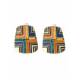 Oorclips Gele geometrische stijl Fashion statement